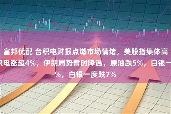富邦优配 台积电财报点燃市场情绪，美股指集体高开，台积电涨超4%，伊朗局势暂时降温，原油跌5%，白银一度跌7%