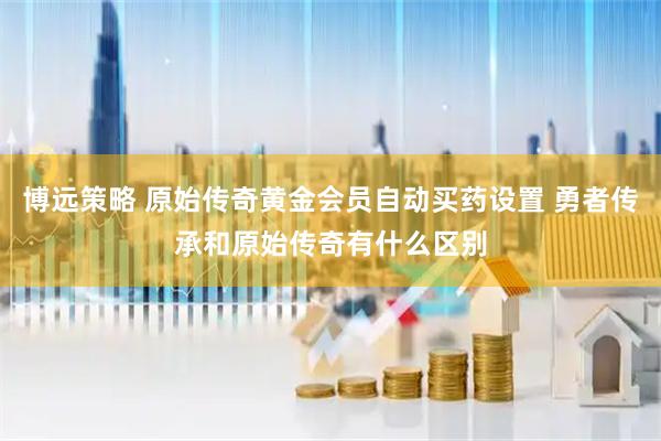 博远策略 原始传奇黄金会员自动买药设置 勇者传承和原始传奇有什么区别
